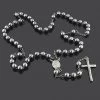 Black Sterling Silver Rosary Beads - Diamond Cut -Fashion Accessories Shop black sterling silver rosary beads diamond cut p 41309