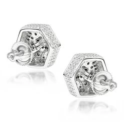 Blue Diamond Star Earrings 0.3ct Sterling Silver -Fashion Accessories Shop blue diamond star earrings 035ct sterling silver p 46644 back