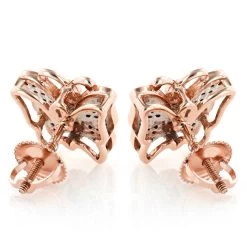 Butterfly Earrings Diamond Studs 0.45ct Solid 14K Yellow Gold -Fashion Accessories Shop butterfly earrings diamond studs 045ct solid gold p 5999 backro