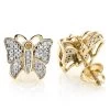 Butterfly Earrings Diamond Studs 0.45ct Solid 14K Yellow Gold -Fashion Accessories Shop butterfly earrings diamond studs 045ct solid gold p 5999 ye