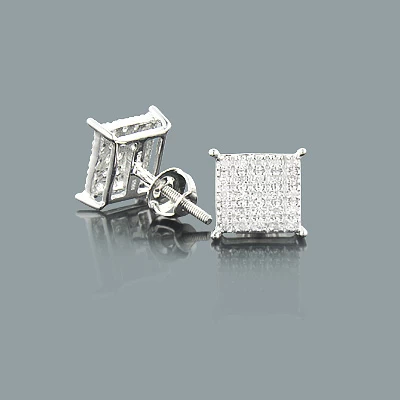 Buy Diamond Earrings For Less 0.2ct 10K White Gold Studs 3 Buy Diamond Earrings For Less 0.2ct 10K White Gold Studs