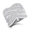 Ladies 3.50 Carat Diamond Cocktail Ring 14K White Gold -Fashion Accessories Shop cocktail rings ladies 4 carat diamond ring 14k gold wh