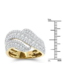 Luxurman Massive Ladies Diamond Wave Cocktail Ring 14K Yellow Gold 1.65ct 13 Luxurman Massive Ladies Diamond Wave Cocktail Ring 14K Yellow Gold 1.65ct -Fashion Accessories Shop cocktail rings luxurman massive ladies diamond wave ring 14k gold 165ct rulerye