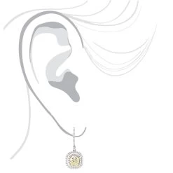 Dangling Designer Diamond Drop Earrings 6.5ct 18K White Gold Yellow Diamonds -Fashion Accessories Shop dangling designer diamond drop earrings 422ct 18k gold yellow diamonds bodwh