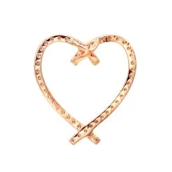 Designer 14 Karat 14K Rose Gold Diamond Heart Pendant 0.63ct -Fashion Accessories Shop designer 14 karat gold diamond heart pendant 063ct p 6243 backro