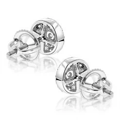 Designer 14K White Gold Cluster Diamond Stud Earrings 0.43ct -Fashion Accessories Shop designer 14k cluster diamond stud earrings 056ct p 6746 backwh