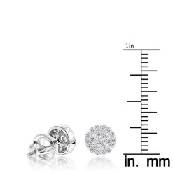Designer 14K White Gold Cluster Diamond Stud Earrings 0.43ct -Fashion Accessories Shop designer 14k cluster diamond stud earrings 056ct p 6746 rulerwh
