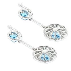 Designer Blue Topaz Diamond Earrings For Women By Luxurman 3.5ct 14K White Gold 11 Designer Blue Topaz Diamond Earrings For Women By Luxurman 3.5ct 14K White Gold -Fashion Accessories Shop designer blue topaz diamond earrings for women by luxurman 35ct 14k gold backwh