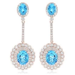 Designer Blue Topaz Diamond Earrings For Women By Luxurman 3.5ct 14K White Gold 10 Designer Blue Topaz Diamond Earrings For Women By Luxurman 3.5ct 14K White Gold -Fashion Accessories Shop designer blue topaz diamond earrings for women by luxurman 35ct 14k gold ro