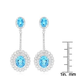 Designer Blue Topaz Diamond Earrings For Women By Luxurman 3.5ct 14K White Gold 13 Designer Blue Topaz Diamond Earrings For Women By Luxurman 3.5ct 14K White Gold -Fashion Accessories Shop designer blue topaz diamond earrings for women by luxurman 35ct 14k gold rulerwh