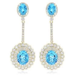 Designer Blue Topaz Diamond Earrings For Women By Luxurman 3.5ct 14K White Gold 9 Designer Blue Topaz Diamond Earrings For Women By Luxurman 3.5ct 14K White Gold -Fashion Accessories Shop designer blue topaz diamond earrings for women by luxurman 35ct 14k gold ye