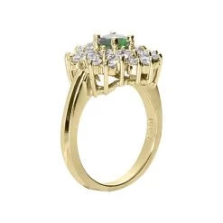 Designer Diamond And Emerald Ring 14K White Gold 0.72ctd 0.50cte -Fashion Accessories Shop designer diamond and emerald ring 14k 072ctd 050cte p 29537 back yellow