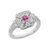 Designer Diamond And Ruby Ring 14K White Gold 0.48ctd 0.15ctr 2 Designer Diamond And Ruby Ring 14K White Gold 0.48ctd 0.15ctr -Fashion Accessories Shop designer diamond and ruby ring 14k 048ctd 015ctr p 29660 white