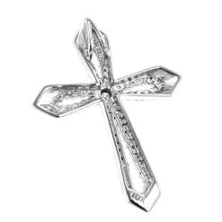 Small Designer Diamond Cross Pendant 0.25ct 10K Yellow Gold -Fashion Accessories Shop designer diamond cross pendant 028ct 10k gold backwh