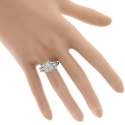 Designer Diamond Engagement Ring 1.61ct 14K White Gold -Fashion Accessories Shop designer diamond engagement ring 161ct 14k gold bodwh