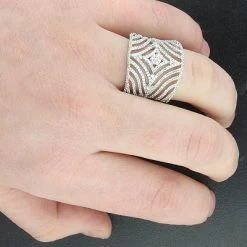 Designer 14K White Gold Cut-Out Diamond Ring 1.40 -Fashion Accessories Shop designer diamond rings 14k cut out diamond ring 140 p 38729bod