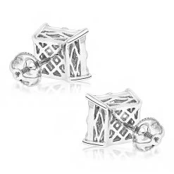 Designer Diamond Stud Earrings For Less 1.75ct 14K White Gold -Fashion Accessories Shop designer diamond stud earrings for less 190ct 14k gold backwh