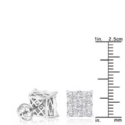 Designer Diamond Stud Earrings For Less 1.75ct 14K White Gold -Fashion Accessories Shop designer diamond stud earrings for less 190ct 14k gold rulerwh