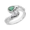 Designer Diamond And Emerald Ring 14K White Gold 0.68ctd 0.75cte -Fashion Accessories Shop designer gemstone jewelry diamond and emerald ring 14k 068ctd 075cte p 29684 white