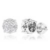 Large Designer Diamond Stud Earrings 1.75ct 14K White Gold -Fashion Accessories Shop designer studs large diamond earrings 175ct 14k gold wh