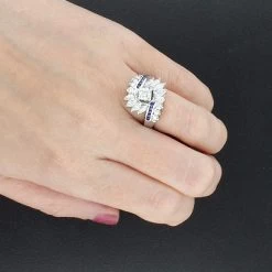 Unique 2ct Diamond And Sapphire 14K White Gold Engagement Ring 7 Unique 2ct Diamond And Sapphire 14K White Gold Engagement Ring -Fashion Accessories Shop diamond and sapphire engagement rings 14k gold ring 192ct p 46553bod