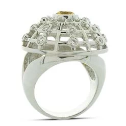 Diamond And Yellow Sapphire Cocktail Ring 14K White Gold 0.76ctd 1.00cts 5 Diamond And Yellow Sapphire Cocktail Ring 14K White Gold 0.76ctd 1.00cts -Fashion Accessories Shop diamond and yellow sapphire cocktail ring 14k 076ctd 100cts p 29225 back white