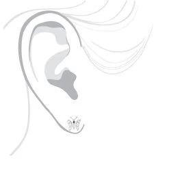 Ladies Diamond Butterfly Earrings Studs 1/2ct 14K White Gold -Fashion Accessories Shop diamond butterfly earrings 048ct 14k p 44628 bodwh