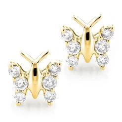Fashion Accessories Shop -Fashion Accessories Shop diamond butterfly earrings 048ct 14k p 44628 ye