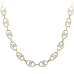 Diamond 14K White Gold Gucci Link Diamond Necklace 24in.-31in. -Fashion Accessories Shop diamond chains 14k gucci link diamond necklace 2452ct p 6902 ye