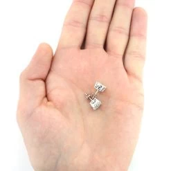 Diamond Cluster Stud Earrings 14K White Gold 1.38ct -Fashion Accessories Shop diamond cluster earrings 14k 138ct studs 3