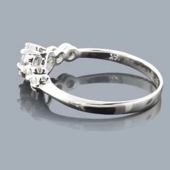 Diamond Cluster Engagement Ring 0.46ct 14K White Gold -Fashion Accessories Shop diamond cluster engagement ring 046ct 14k p 44702back