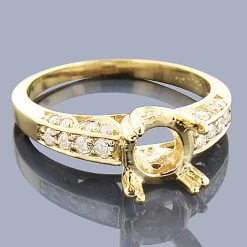 Diamond Engagement Ring Setting 0.44ct 14K Yellow Gold