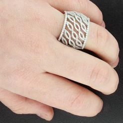 14K White Gold Diamond Ring 1.25 -Fashion Accessories Shop diamond fashion rings 14k gold diamond ring 125 p 38778bod