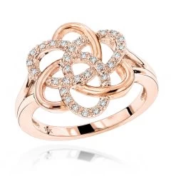 Diamond Flower Ring 10K White Gold 0.13ct Gold -Fashion Accessories Shop diamond flower ring in rose gold 018ct 10k gold ro