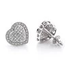 Diamond Heart Earrings Studs: 10K White Gold Pave Diamonds 0.5ct -Fashion Accessories Shop diamond heart earrings studs 10k gold pave diamonds 05ct 1