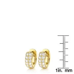 Diamond Hoop Earrings 14K Yellow Gold 1 Carat Diamond Huggie Earrings -Fashion Accessories Shop diamond hoop earrings 14k diamond huggie earrings 94ct p 6266 rulerye