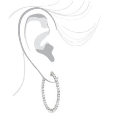 Diamond Hoops 14K White Gold Diamond Hoop Earrings Inside Out 3.5ct -Fashion Accessories Shop diamond hoops 14k diamond hoop earrings inside out 444 p 7044 bodwh