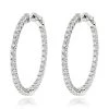 Diamond Hoops 14K White Gold Diamond Hoop Earrings Inside Out 3.5ct -Fashion Accessories Shop diamond hoops 14k diamond hoop earrings inside out 444 p 7044 wh