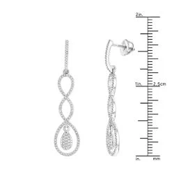 Diamond Infinity Earrings For Women 14K White Gold 0.5ct -Fashion Accessories Shop diamond infinity earrings 14k 060ct p 42078 rulerwh