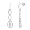 Diamond Infinity Earrings For Women 14K White Gold 0.5ct