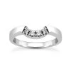 Thin Diamond Platinum Engagement Band 0.08ct