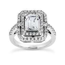 Diamond Platinum Engagement Ring 1.66ct 2mm