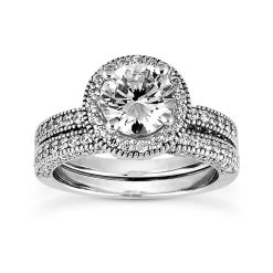 Diamond Platinum Engagement Ring Mounting Set 1.10ct