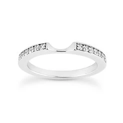 Thin Diamond Platinum Engagement Wedding Band 0.18ct