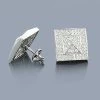 Diamond Pyramid Earrings 14K White Gold 1.40ct -Fashion Accessories Shop diamond pyramid earrings 14k 140ct p 44647
