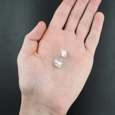 Diamond Stud Earrings In Sterling Silver 0.33ct 4 Diamond Stud Earrings In Sterling Silver 0.33ct - Image 2