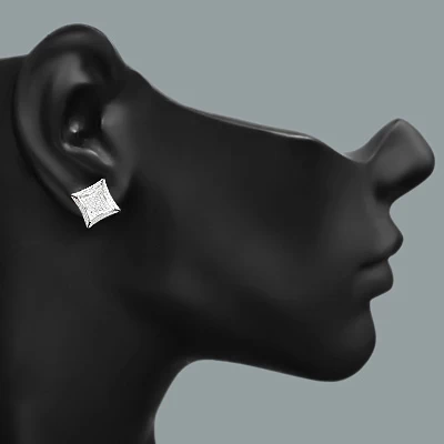 Diamond Stud Earrings In Sterling Silver 0.33ct 5 Diamond Stud Earrings In Sterling Silver 0.33ct - Image 3