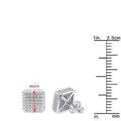 Pave Diamond Stud Earrings Under 300 - 10K White Gold Square Studs 0.33ct 23 Pave Diamond Stud Earrings Under 300 - 10K White Gold Square Studs 0.33ct -Fashion Accessories Shop diamond stud earrings under 300 10k gold studs 029ct rulerwh