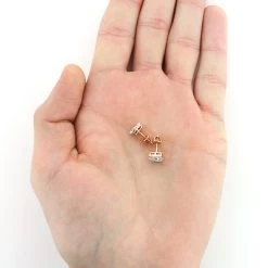 Diamond Studs 14K Rose Gold Cluster Diamond Stud Earrings 1.7ct -Fashion Accessories Shop diamond studs 14k cluster diamond stud earrings 17ct 3