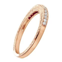 Diamond Wedding Band For Women 1/3ct Thin Antique Style Ring 14K White Gold -Fashion Accessories Shop diamond wedding band for women 12ct thin antique style ring 14k gold backro